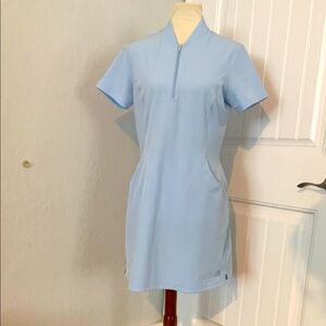 Adidas Light Blue Zip-Up dress. Size M